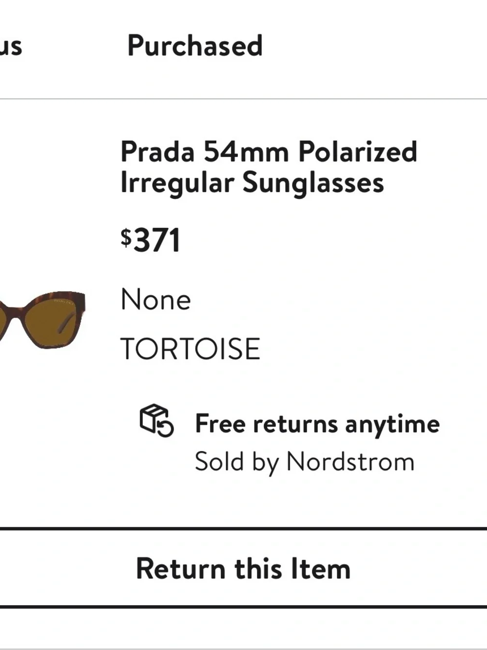 Prada Black & Brown Oversized Square Sunglasses
